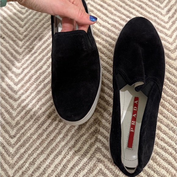 Black suede flats / sneakers - Picture 3 of 5